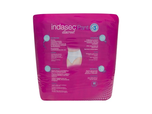 Indasec Discreet Pant Plus Talla Grande, 12 Uds