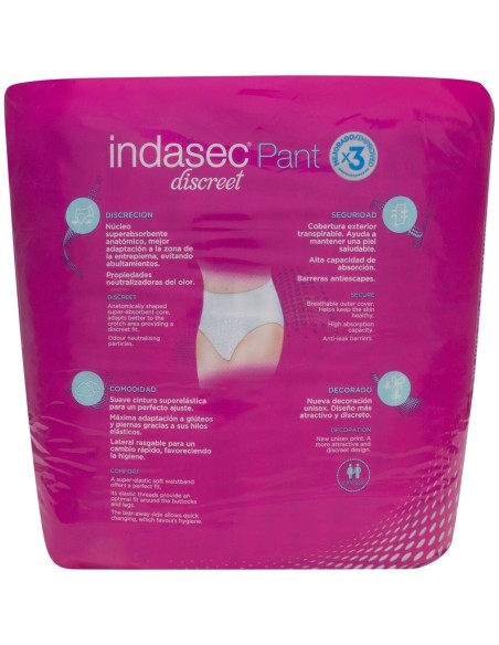 Indasec Discreet Pant Plus Talla Grande, 12 Uds