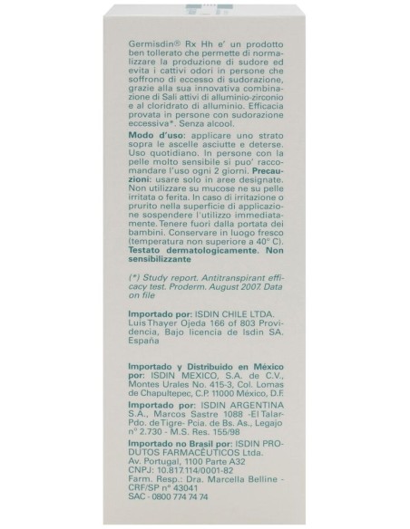 Isdin Germisdin Ultra 72H Antitranspirante Roll-On, 40 Ml