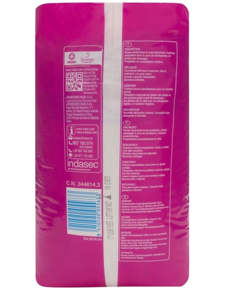 Indasec Discreet Pant Plus Talla Grande, 12 Uds