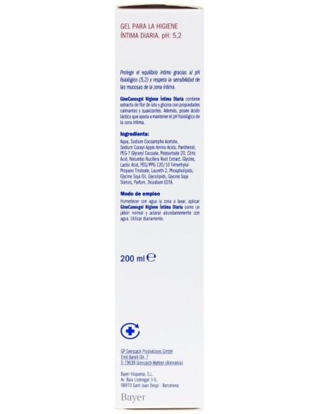 Ginecanesfresh Gel Higiene Intima Diaria 200Ml.