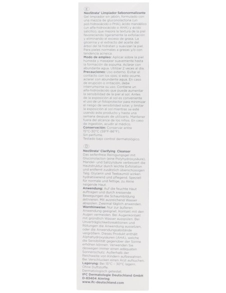 Neostrata Clarify Limpiador Sebonormalizante Mandélico 200Ml
