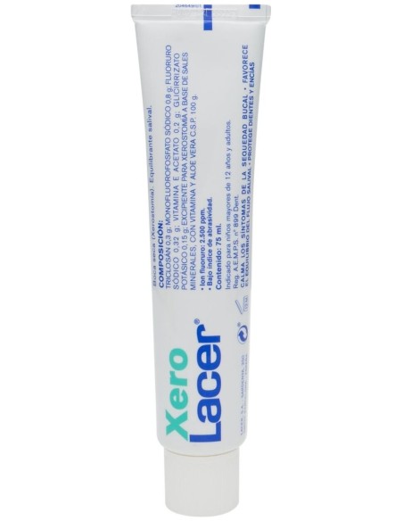 Lacer Xerolacer Pasta Dentífrica Boca Seca, 75 Ml