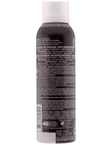 Vichy Homme Espuma De Afeitado Anti-Irritaciones 200Ml