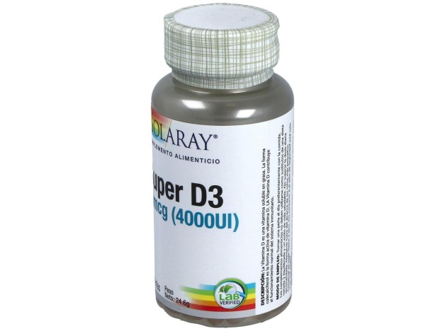 Solaray Super D3 100Mg 4000Ui 100 Perlas