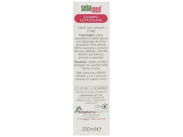 Champu Ultra Suave Cabello Normal-Seco 200Ml.