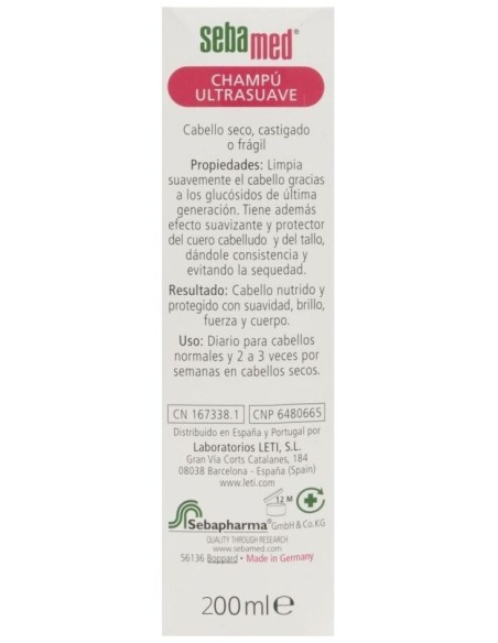 Champu Ultra Suave Cabello Normal-Seco 200Ml.