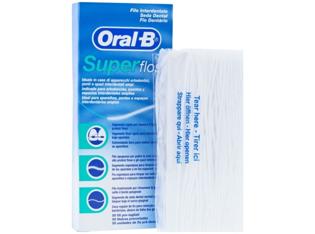 Oral-B Superfloss Seda Dental 50Uds