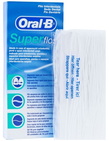 Oral-B Superfloss Seda Dental 50Uds