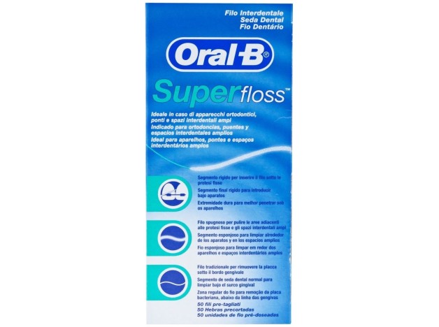 Oral-B Superfloss Seda Dental 50Uds