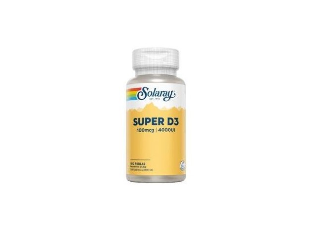 Solaray Super D3 100Mg 4000Ui 100 Perlas