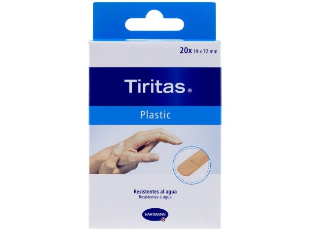 Tiritas Plastic Apósito Adhesivo, 20 Uds