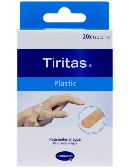 Tiritas Plastic Apósito Adhesivo, 20 Uds