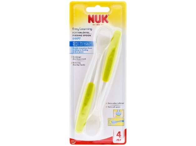 Nuk Cuchara Silicona Easy Learning 4M+, 2 Uds