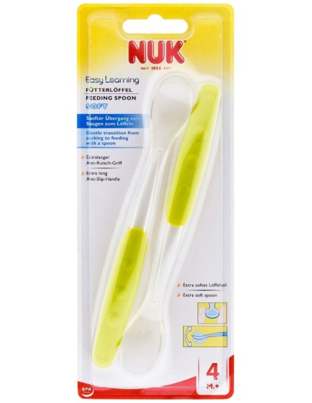 Nuk Cuchara Silicona Easy Learning 4M+, 2 Uds