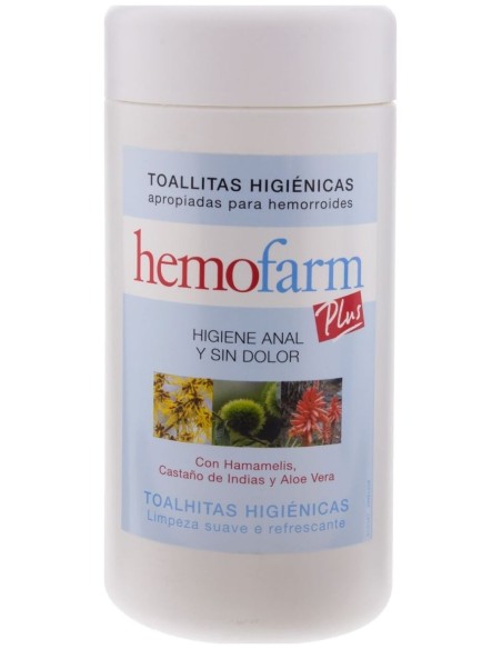 Hemofarm Plus Bote Toallitas, 60 Uds