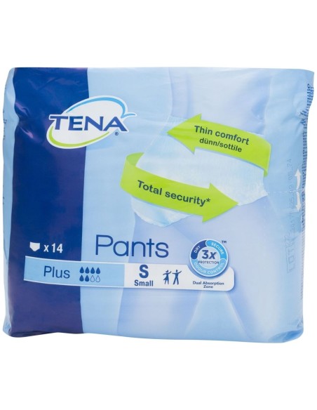 Tena Pants Plus Absorbente Anatómico Talla Pequeña, 14 Uds