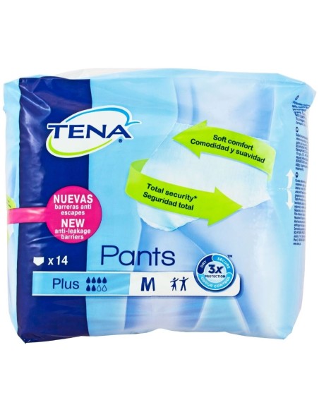 Tena Pants Plus Absorbente Anatómico Talla M, 14 Uds