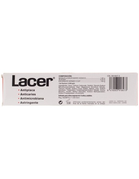 Lacer Pasta Dental Con Flúor 125Ml