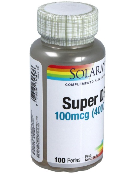 Solaray Super D3 100Mg 4000Ui 100 Perlas