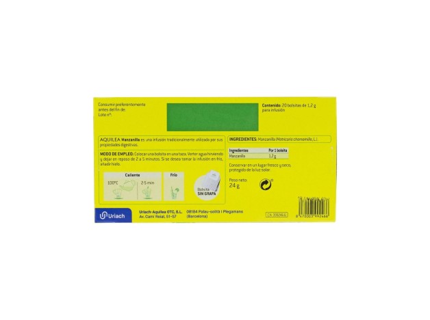 Aqulea Infusiones Manzanilla 20 Sobres