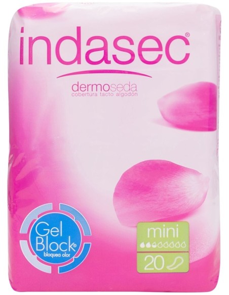 Indasec Dermoseda Compresas Mini Para Pérdidas Leves, 20 Uds