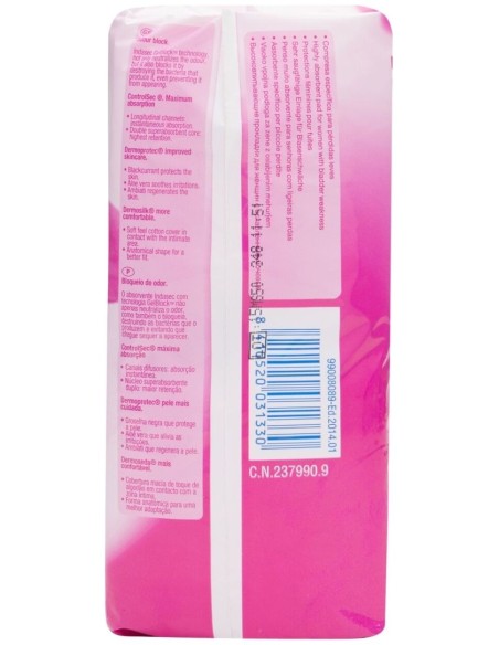 Indasec Dermoseda Compresas Mini Para Pérdidas Leves, 20 Uds