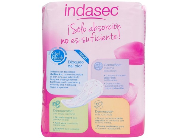 Indasec Dermoseda Compresas Mini Para Pérdidas...