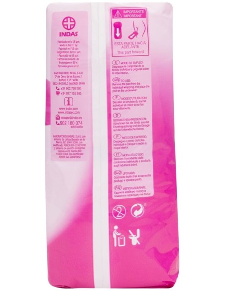Indasec Dermoseda Compresas Mini Para Pérdidas Leves, 20 Uds