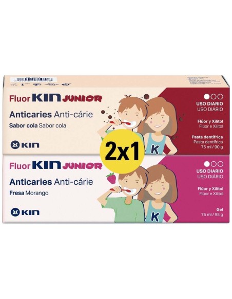 Fluor Kin Pack 2X1 Junior 75Ml