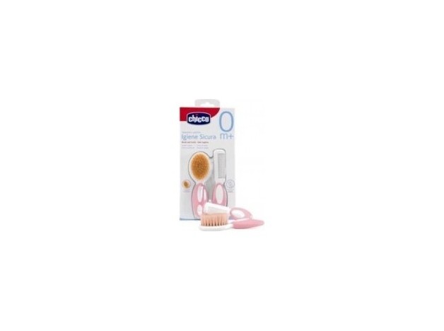 Chicco Cepillo Y Peine Rosa 0M+, 1 Ud