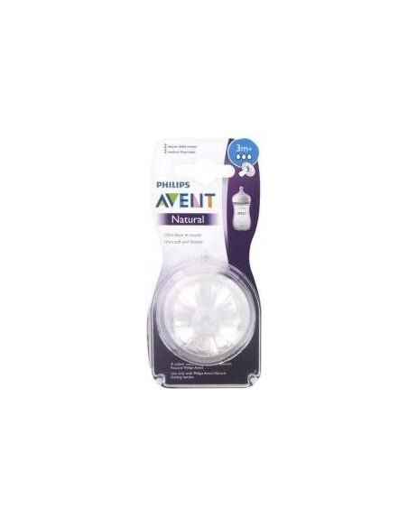 Avent Pack Tetinas Natural Flujo Medio 3M 2Uds