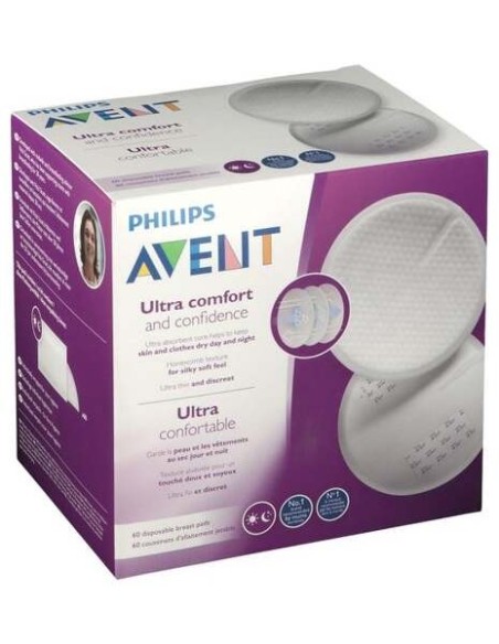Philips Avent Discos De Lactancia Ultra Confortable, 60 Unidades