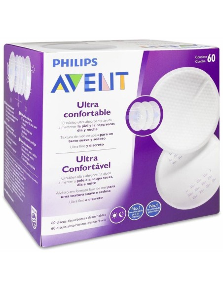 Philips Avent Discos De Lactancia Ultra Confortable, 60 Unidades