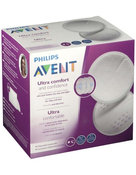 Philips Avent Discos De Lactancia Ultra Confortable, 60 Unidades