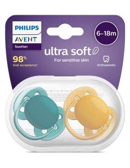 Philips Avent Chupete Silicona Ultra Soft 6 - 18 Meses 2Uds