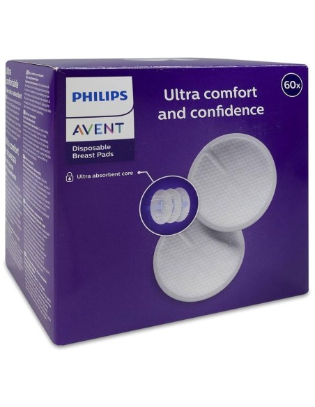 Philips Avent Discos De Lactancia Ultra Confortable, 60 Unidades