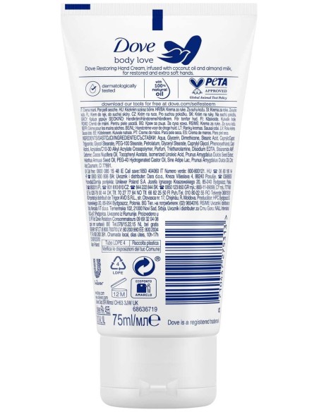 Dove Coco Ritual Crema De Manos 75Ml