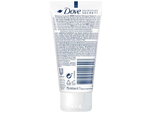 Dove Leche Avena %26 Miel Ritual Crema De Manos...