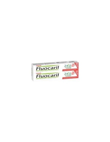 Fluocaril Duplo Pasta Junior Sabor Frutos Rojos 2X75Ml