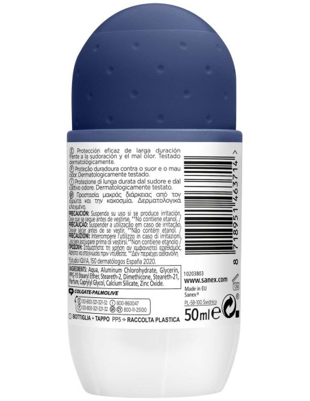 Sanex Men Active Desodorante Roll-On 48H 45Ml