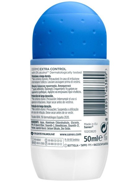 Sanex Desodorante Extra Control 48 Horas 50Ml