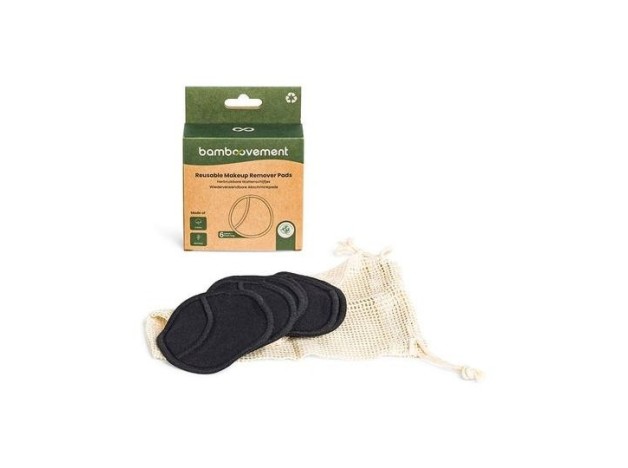 Discos Desmaquillantes Bambu Algodon Negro 6Uds.