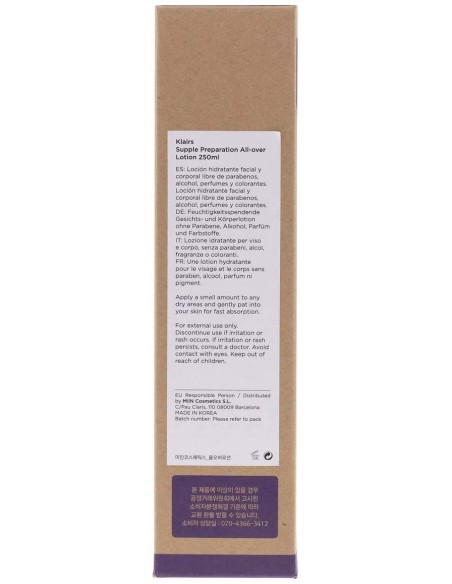Klairs Supple Preparation All Over Loción 250Ml