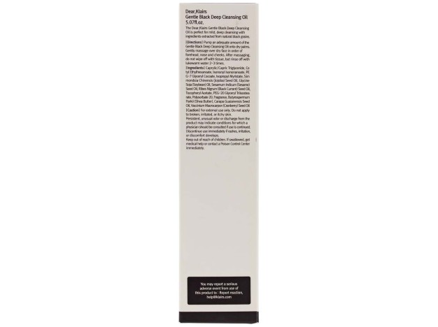 Klairs Gentle Black Aceite Limpiador Profundo...