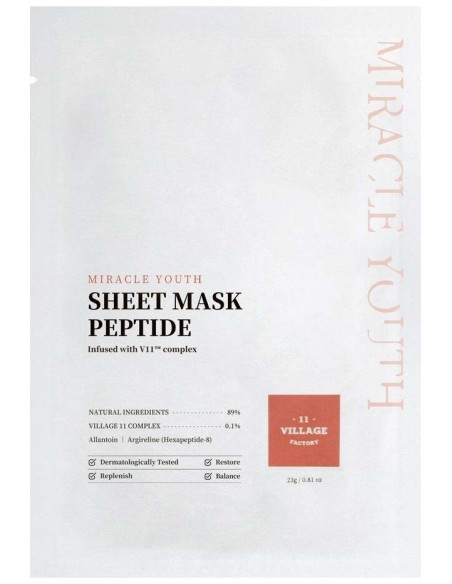 Village 11 Factory Miracle Youth Sheet Mask Peptide 23G