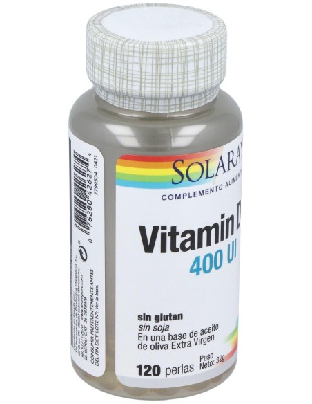Solaray Vitamina D3 400Ui 120Caps
