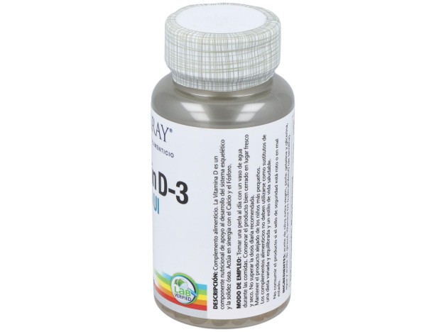 Solaray Vitamina D3 400Ui 120Caps