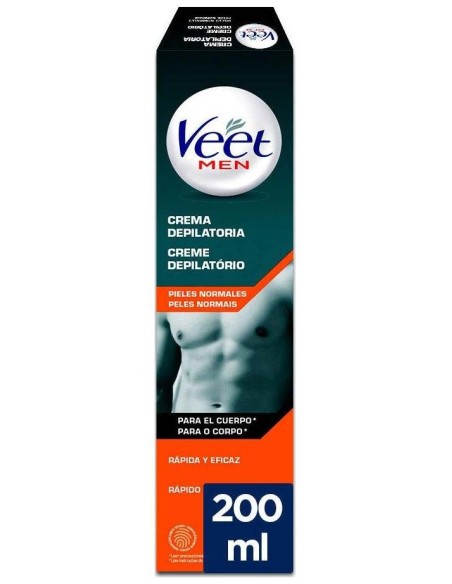 Veet Men Total Pro Crema Depilatoria Piel Normal 200Ml