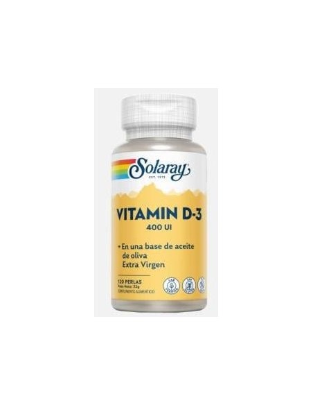 Solaray Vitamina D3 400Ui 120Caps